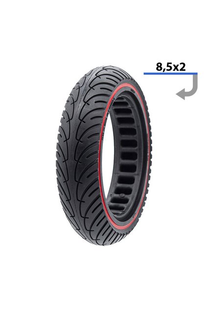 Cauciuc plin antiexplozie pentru trotineta electrica Xiaomi (8 1/2X2) cu linie rosie