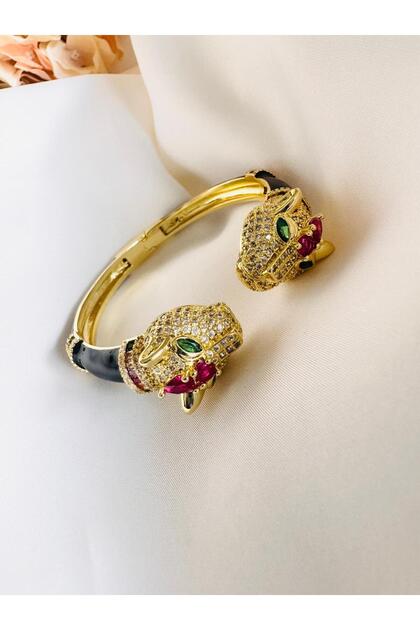 Premium Series Double Tiger Head Luxury Handcuff Bracelet