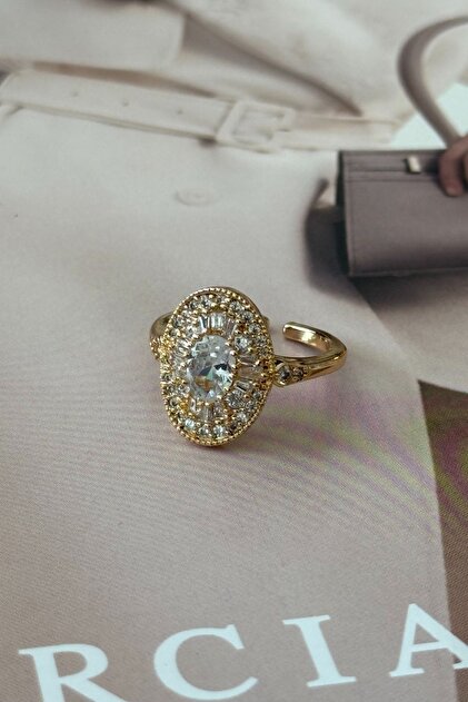 Oval Zircon Stone Ring