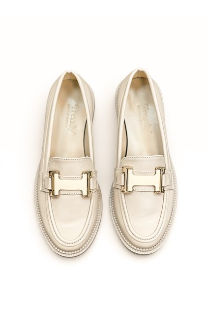 Women's Beige Loafer Orthopedic Sole New Season Accessory Daily Shoes Tr601