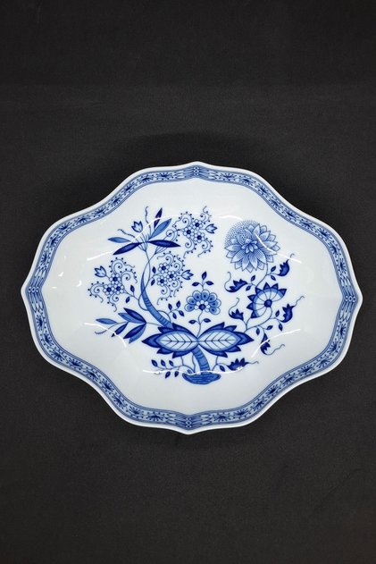 طبق/وعاء من البورسلين العتيق بنمط البصل مقاس 25×20 سم