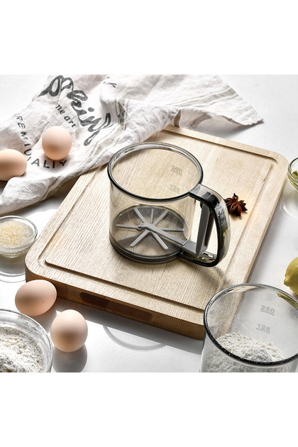 Acrylic Triggered, Smoked Color Sieve, Clip-On Flour Sieve