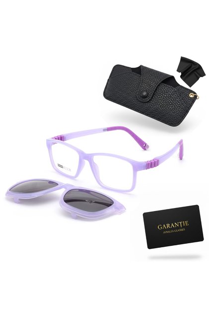 Rame Ochelari pentru Copii, Flexibila si Indestructibila, Clip-On cu Lentile Polarizate inclus
