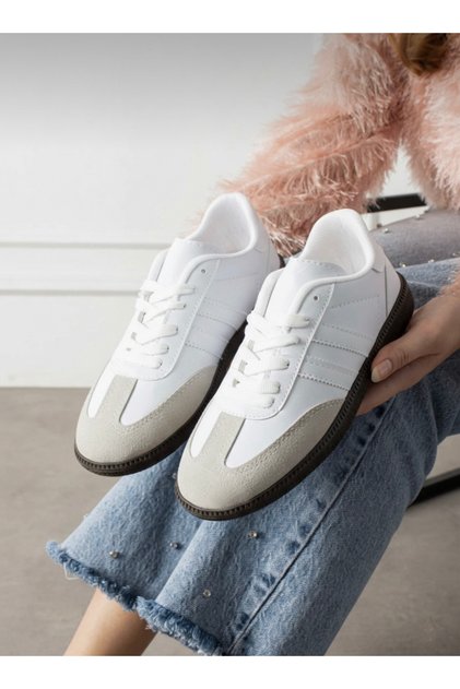 Unisex White Sports Shoes with Side Stripes for Men and Women, Lightweight, Comfortable, Casual Sports