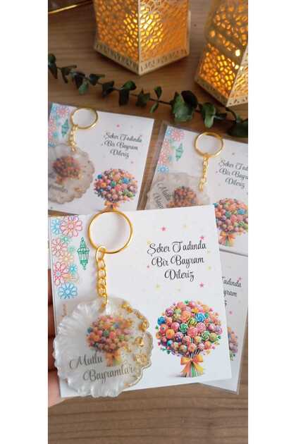 Sedefli Keyring 10 Pieces Eid, Ramadan Gifts