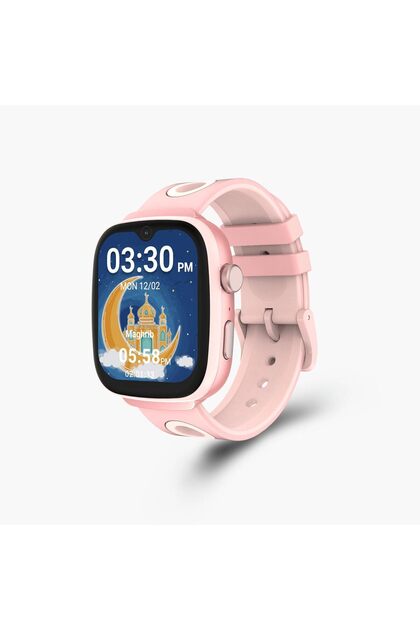 Qwatch aMan K2 Kids Smart Watch Prayer Learning Islamic Smartwatch with Quran Player Pink