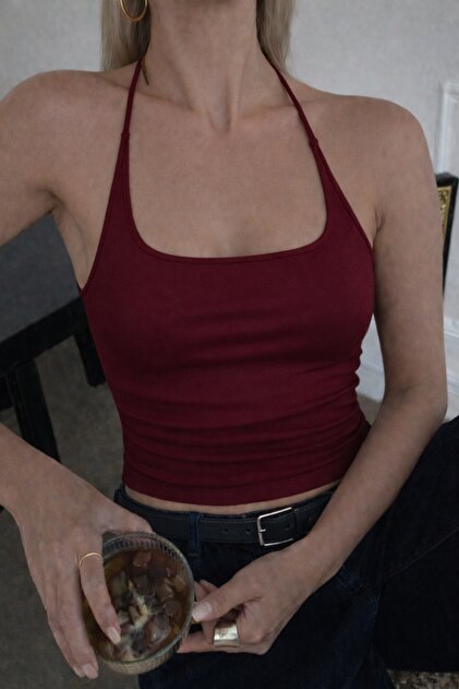 Halter Yaka Top Halter Tank