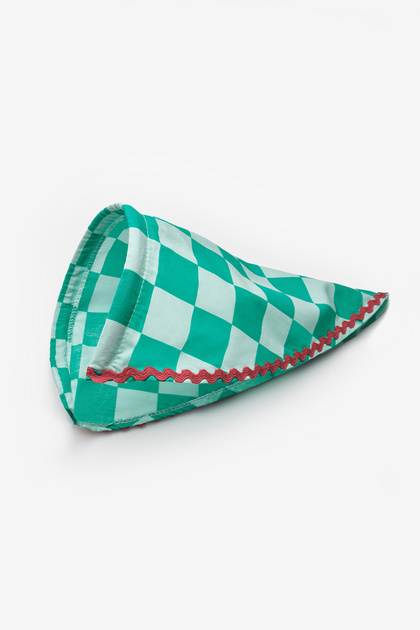 Mint Dama Patterned Girl's Triangle Bandana Crown