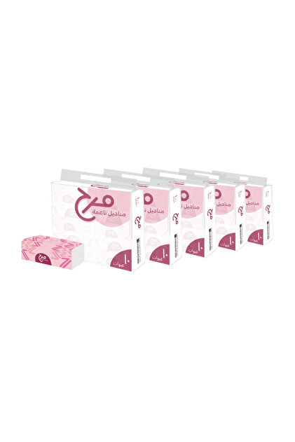 Facial Tissues Bundle of 5 ( 10 Soft Packs x 200 Sheet), Multi-Purpose Tissues