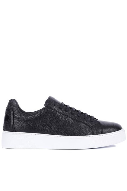 - Black Leather Lace-Up Men's Sneaker 250-1400