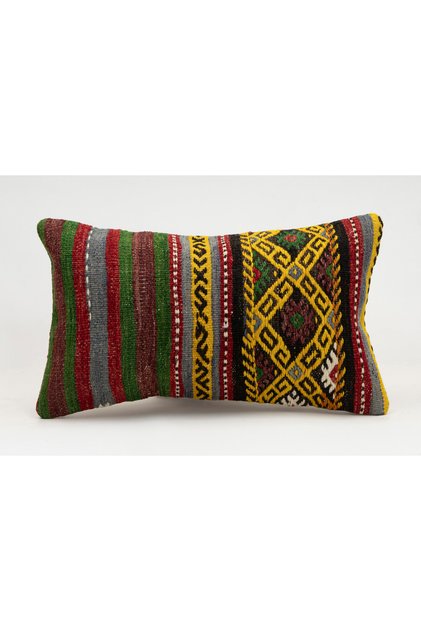 Vintage Throw Pillow Cover Made from Handmade Rug, Wool, 30X50 cm