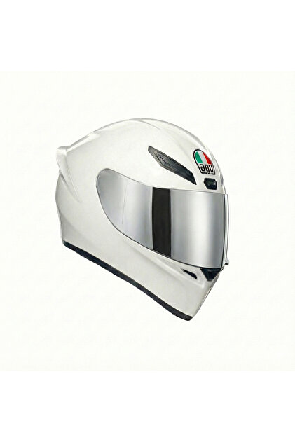 AGV K1 S Mono White Kapalı Kask + İridium Silver Vizör - Fiyatı