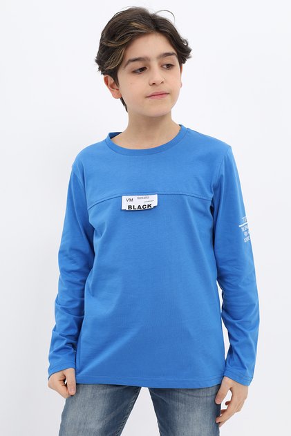Boy's Printed Crew Neck Long Sleeve T-Shirt