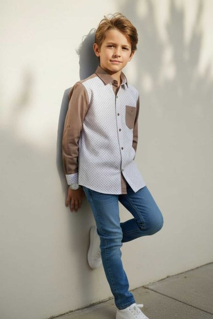New Season Cotton Colorful Long Sleeve Children's Shirt