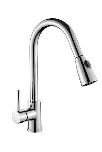 Chrome marble sliding sink mixer
