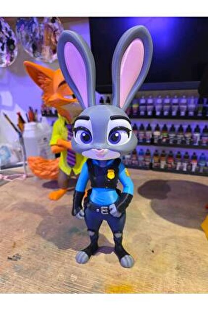 SARANG 2'li Şeffaf Çerçeve Anahtarlık - Judy & Nick Zootopia Çift