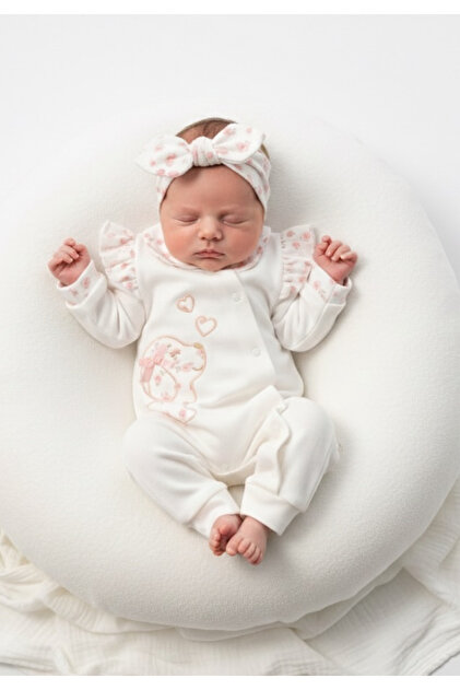 Cute Baby Çiçekli Kız Bebek Yenidoğan Tulum