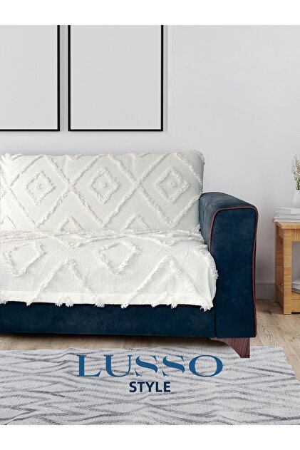 Scandinavian Sofa Cover Ecru 180 X 240