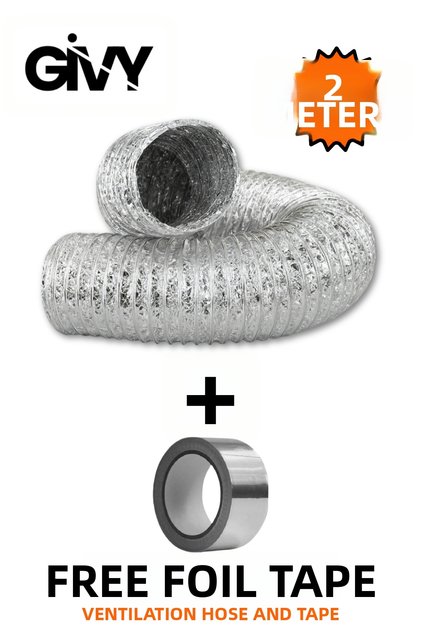 2 Meter Wire-Connected Built-In Aspirator Pipe | | Aluminum Hood Chimney Flexible Pipe and Foil Tape