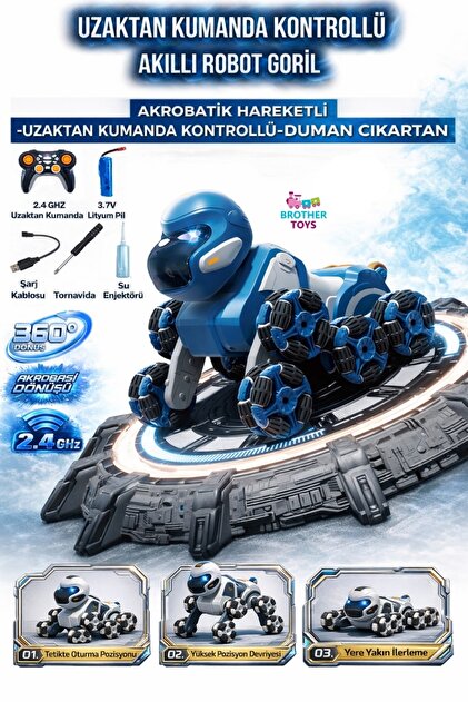 チャレンジ2年〜5年   1〜29 Brother Toys Buhar Çıkaran 8 Tekerlekli Full Fonksiyon Şarjlı