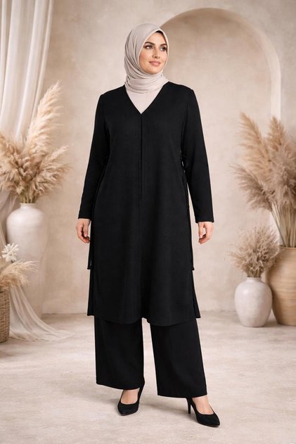 Belted Dress Plus Size Suit 20479