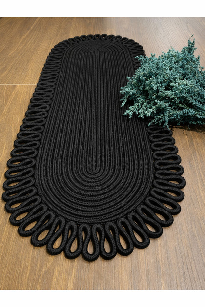 Galaxy Doğal Jüt, Desenli, Hasır, Amerikan Servis, Masa, Sehpa Örtüsü Runner. 30x80