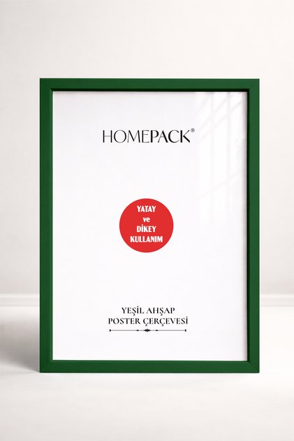 20X25 CM Yeşil Ahşap Çerçeveli Poster Çerçevesi, Boş Çerçeve, YEŞİL-ÇERÇEVE-20X25