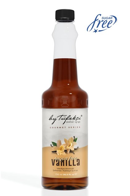 Gourmet Series Şekersiz Vanilya Kahve Şurubu 750 ML | Doğal Aroma | Sugar Free | 0 Şeker 0 Kalori