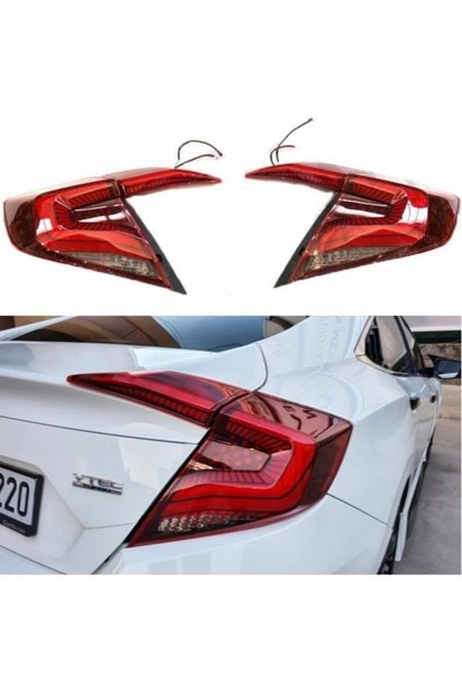 Honda Civic İçin Uyumlu FC5 YENİ MODEL ANİMASYONLU LED STOP - RED