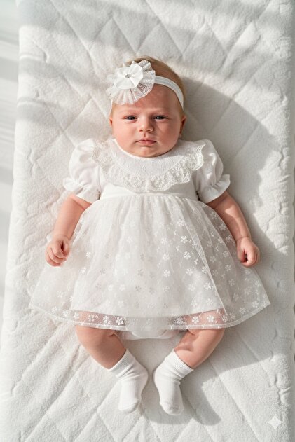 newborn formal dress Natural Silk for Girls, Below the Knee Baby Gown With Collar, Toddler Lace Robe With Short Sleeves, Minimalistic Outfit This dress is not just an outfit Elegant Baby Formal Dresses Toddler