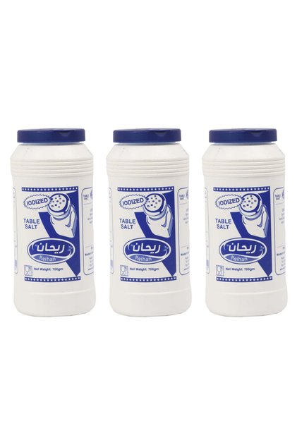 Fine White Table Cooking Iodized Mineral Salt Triple Pack (3 x 700g)