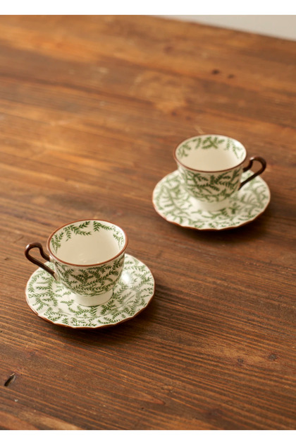 Ivy Porcelain 2-Piece Coffee Cup Set (90 cc)