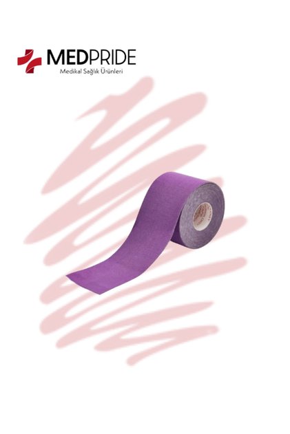Sport Tape Mor Renk Kinezyo Sporcu Bandı Ağrı Bandı 5 Metre X 5 Cm