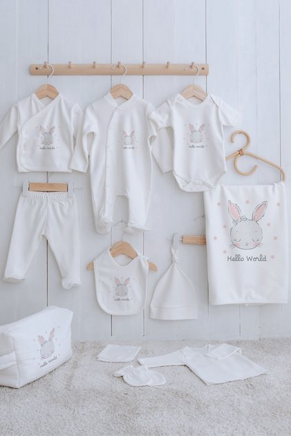 Organic 11-Pack Hospital Release Pack - for Baby - Pink Eared Rabbit