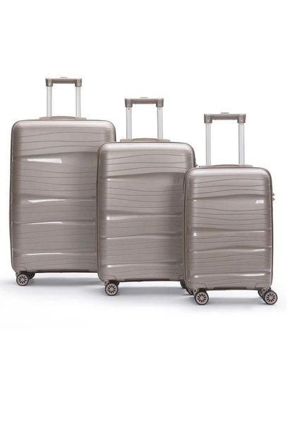 dalgalı silikon valiz 3’lü set
