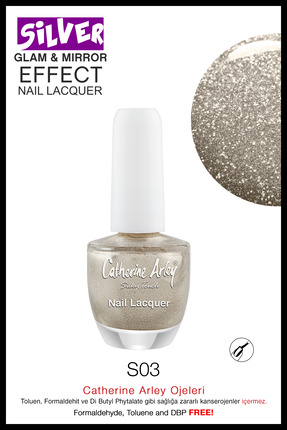 Catherine Arley CA Sılver Glam&Mırror Effect Nail Laquer – Sılver