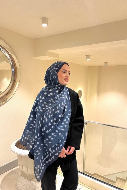 Ceylan Bambi Patterned Cotton Soft Shawl