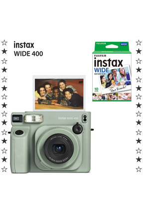 Fujifilm Instax Wide 400 Yeşil Fotoğraf Makinesi 20'li Film ve