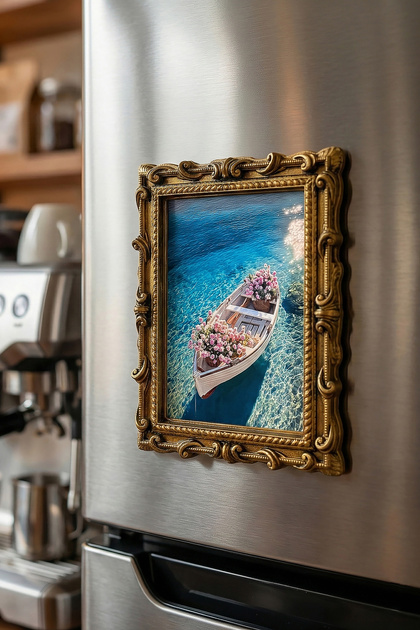 main FOTO MAGAZINE 4冊セット ZAP AKSESUAR Magnet Çerçeve, Boyutlu Klasik Tarz Minyatür Çerçeve