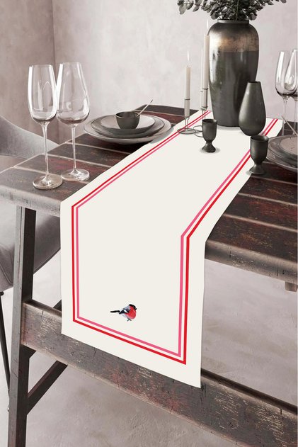 40x140cm Decorative Thai Feather Tablecloth - Printed and Washable Pip Love