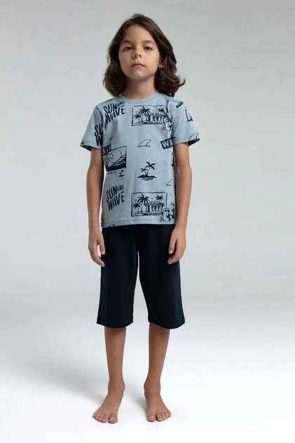 Boy's Blue Capri Set