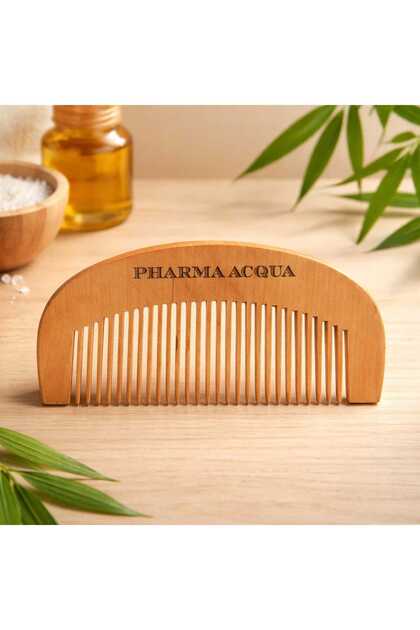 Pharma Acqua Doğal Şimşir Ahşap Tarak Yuvarlak Model (ÇANTA BOY