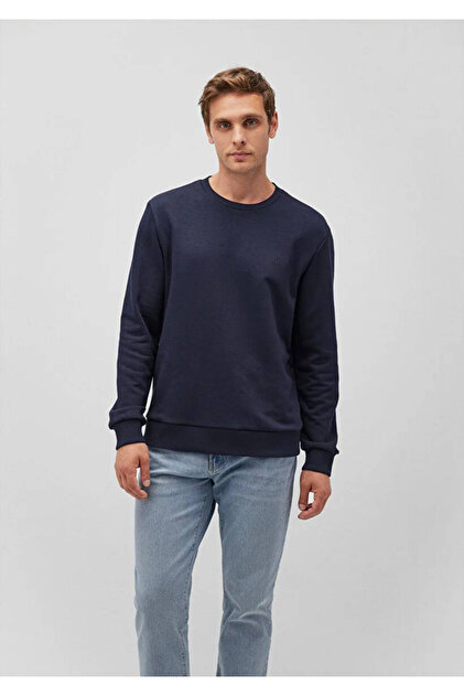 Mavi Bisiklet Yaka Lacivert Basic Sweatshirt 065751-29743 - Fiyatı