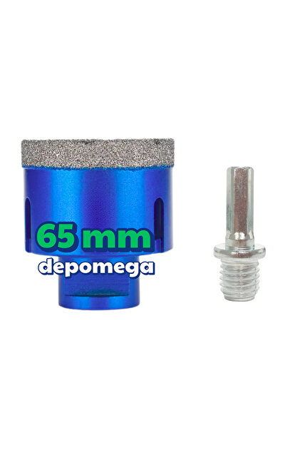 DepoMega 65 Mm Granit Mermer Seramik Delme Panç Spiral Ve Matkap