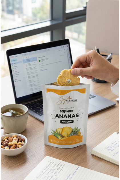 SA GoldenSA Safinaz Ananas Kuru Meyve Cipsi - Dondurularak