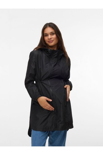 Jacke Stehkragen Elastische Bündchen Mantel