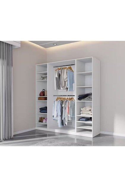 Siren Açık Giyinme Dolabı - Çok Amaçlı Dolap - Gardırop 200 Cm
