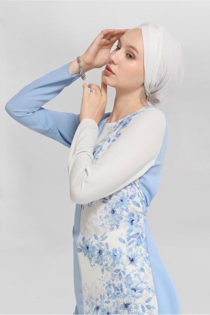 Belted Flower-Patterned Tunic 40865