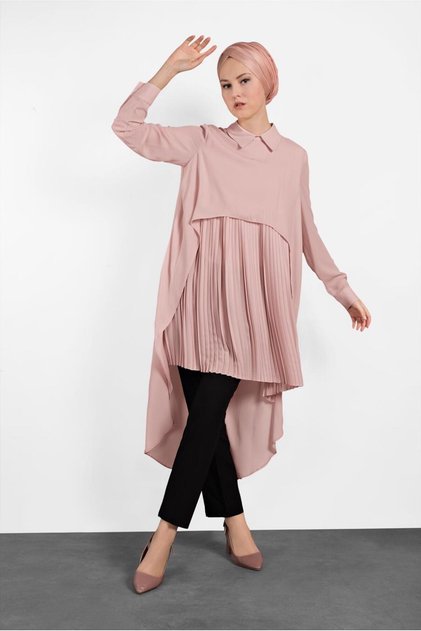 Pleated Chiffon Tunic 4474