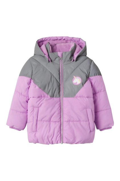 Name It Kapüşonlu Lila Kız Çocuk Mont 13218467